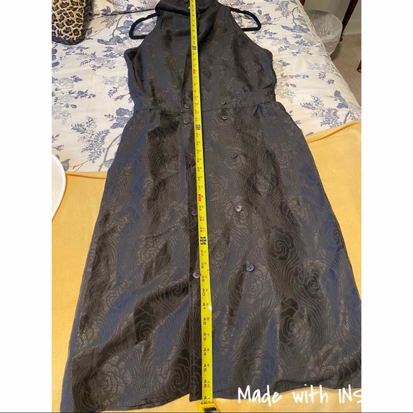 Vintage Fendi Black Rose Embroidered Formal Gown - Picture 2 of 14